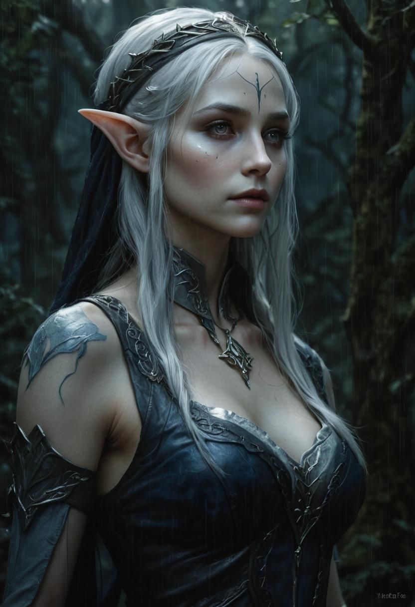 Elven Portrait in Lord of the Rings Style