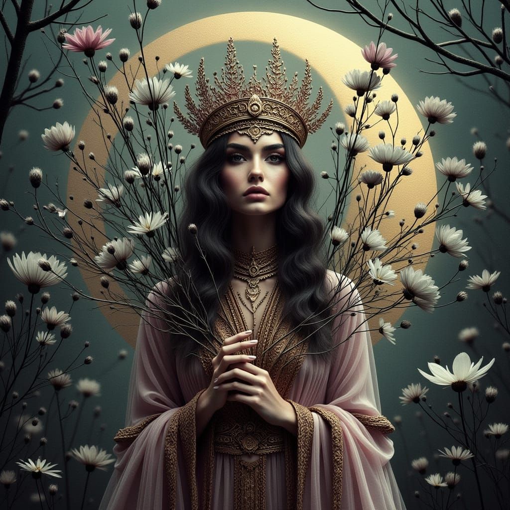 Woman in Avalon's Enchanting Mist