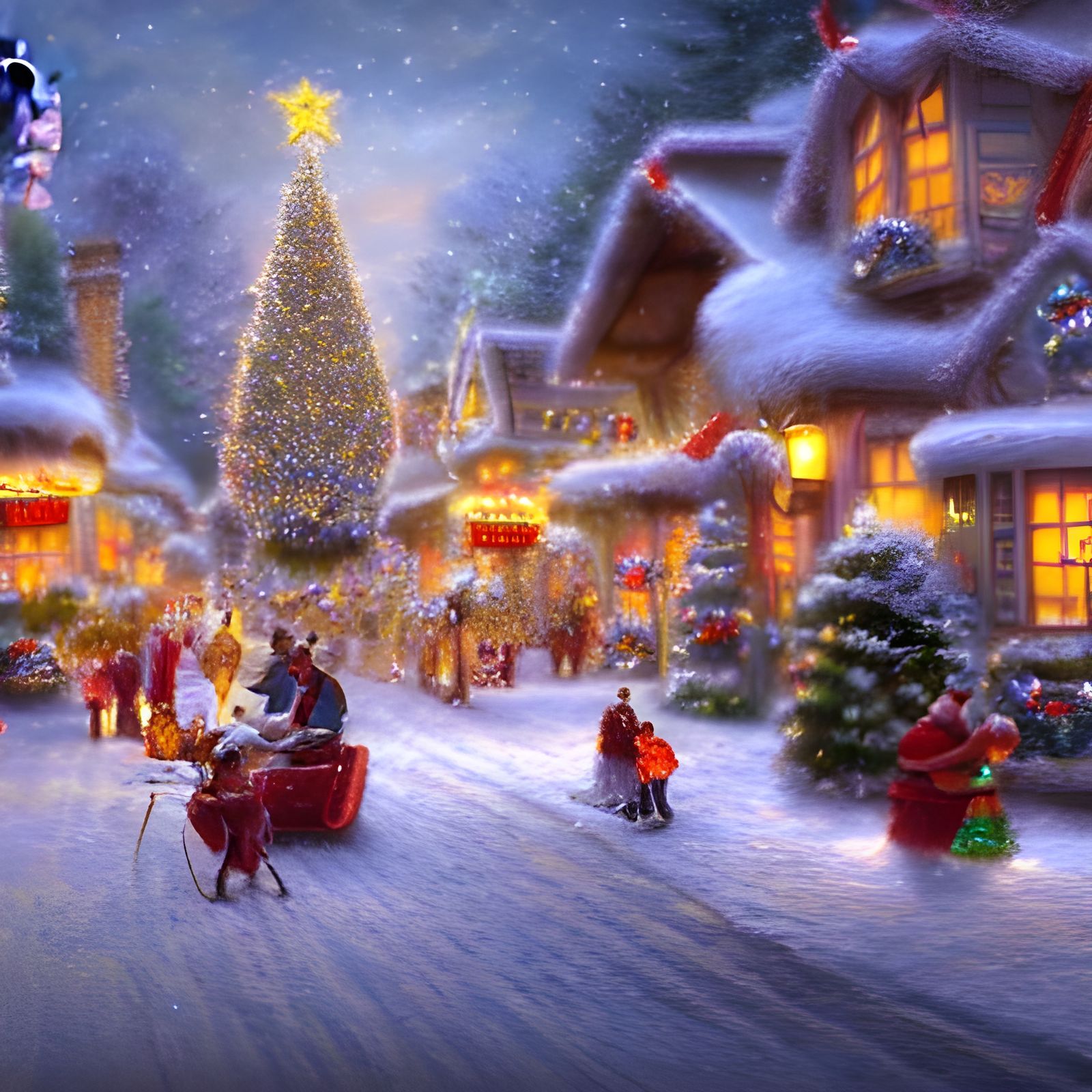 Nostalgic Christmas Toy Store Matte Painting