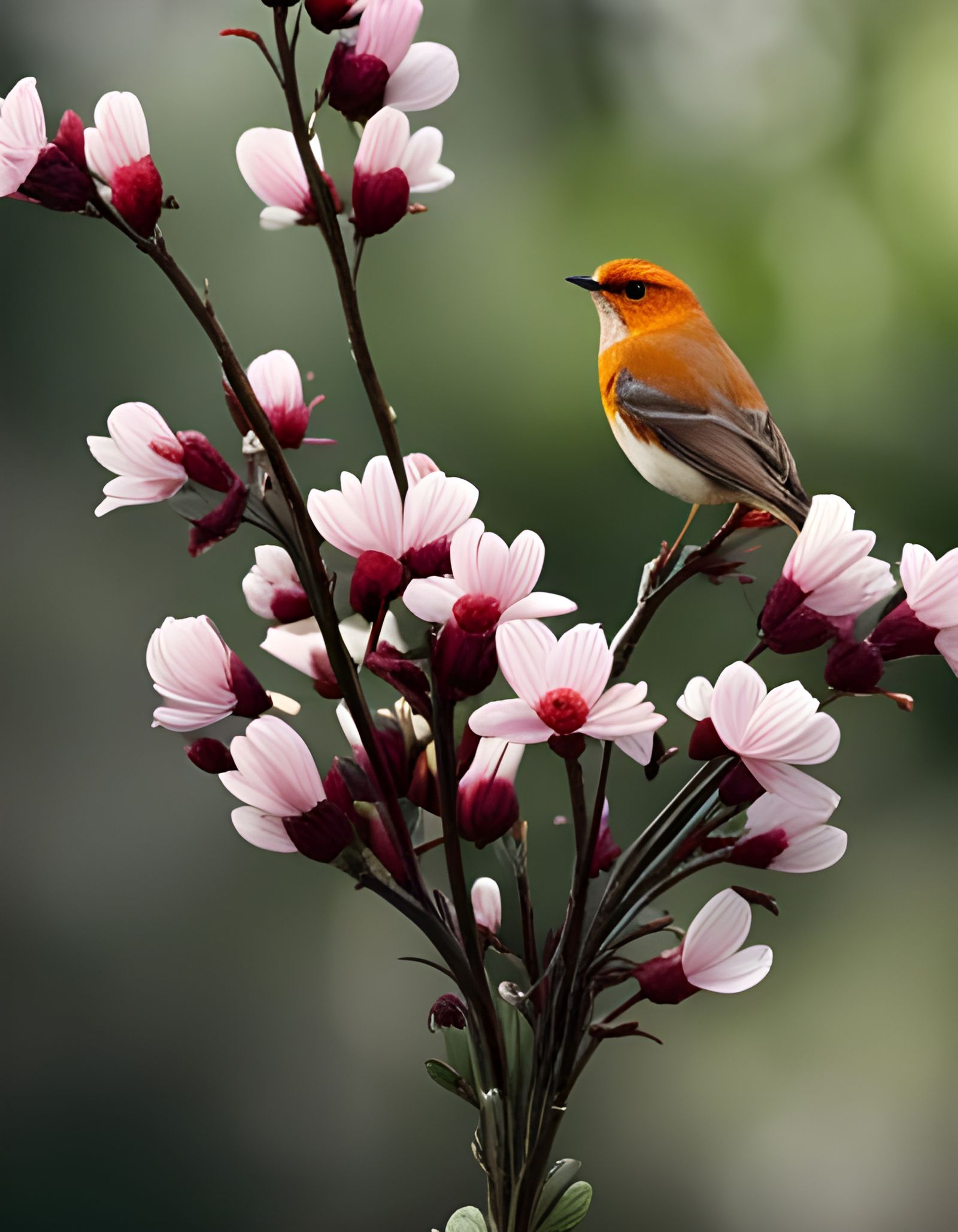 Colorful Wild Birds Feast in Oil Painting