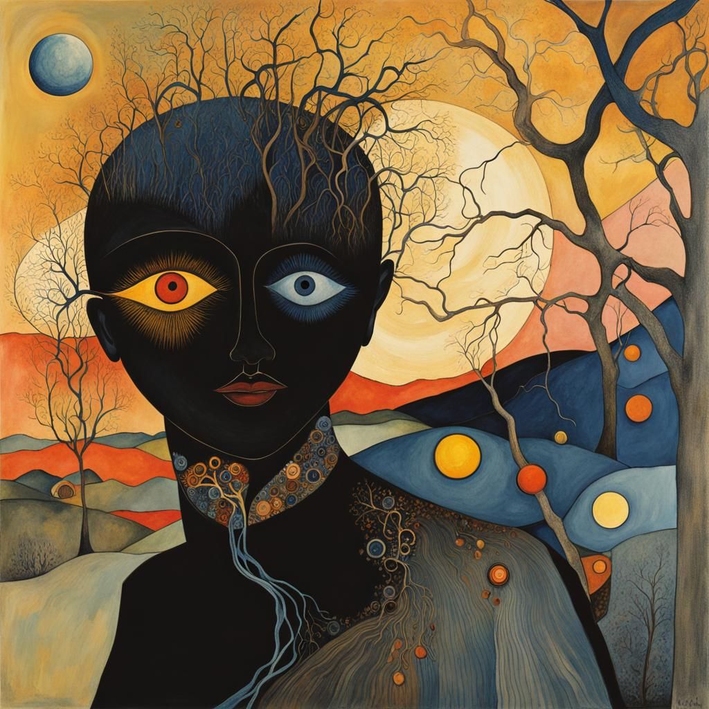 Surreal Superposition in Dreamy Watercolor Style