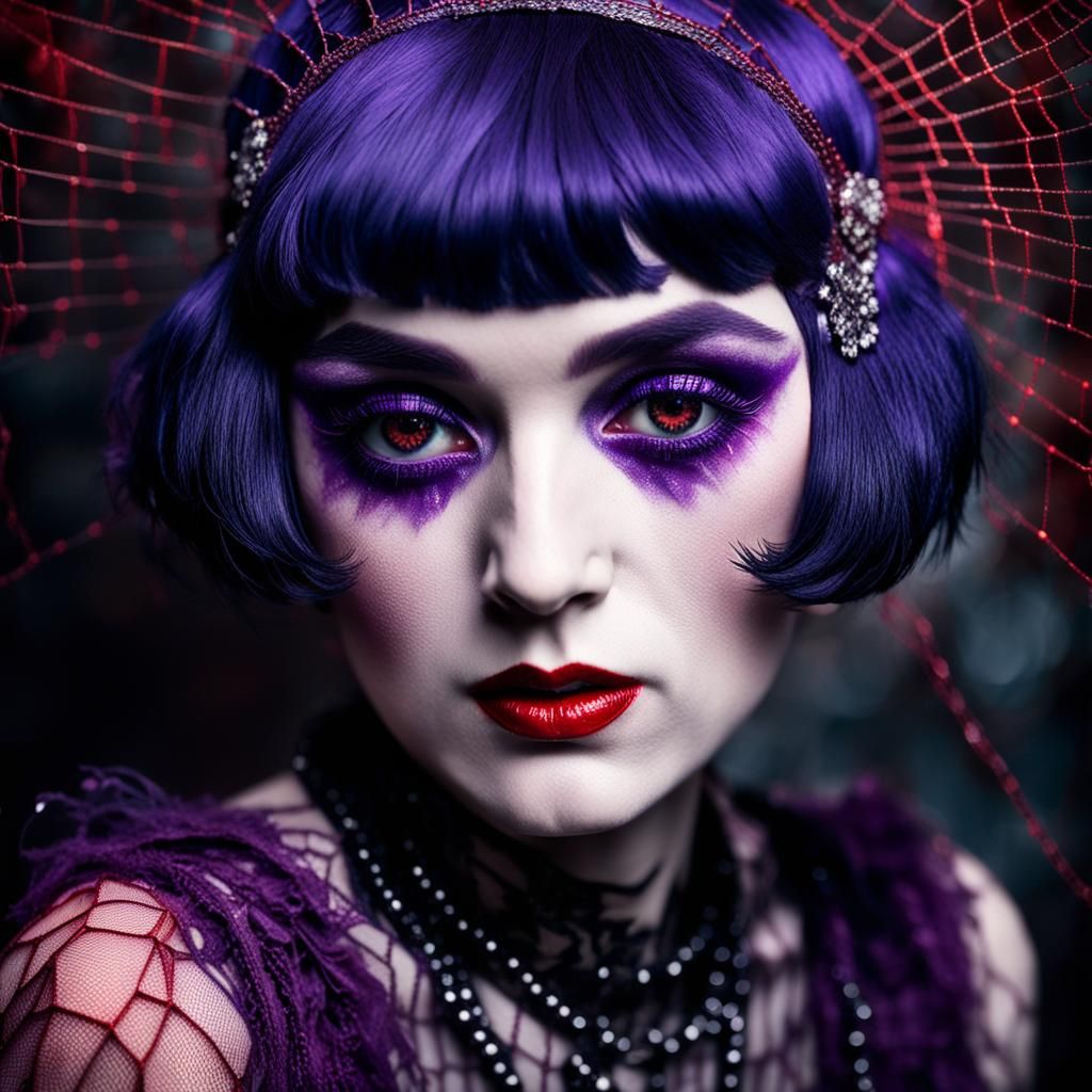 Lydia Deetz as Grungy Glam Flapper Portrait