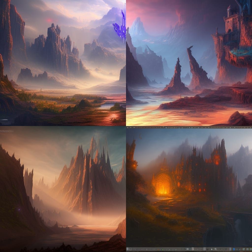 Fantastical Matte Painting in Deep Color