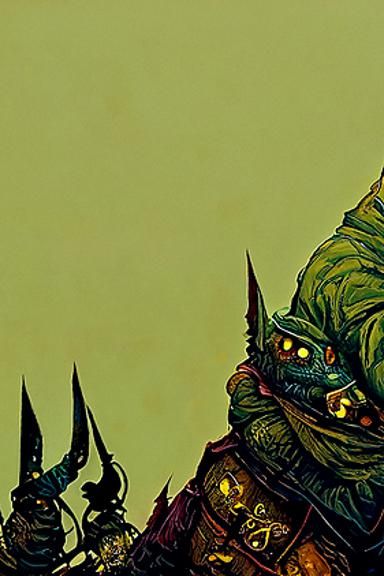 Fierce Goblin Warrior in Dark Fantasy Style