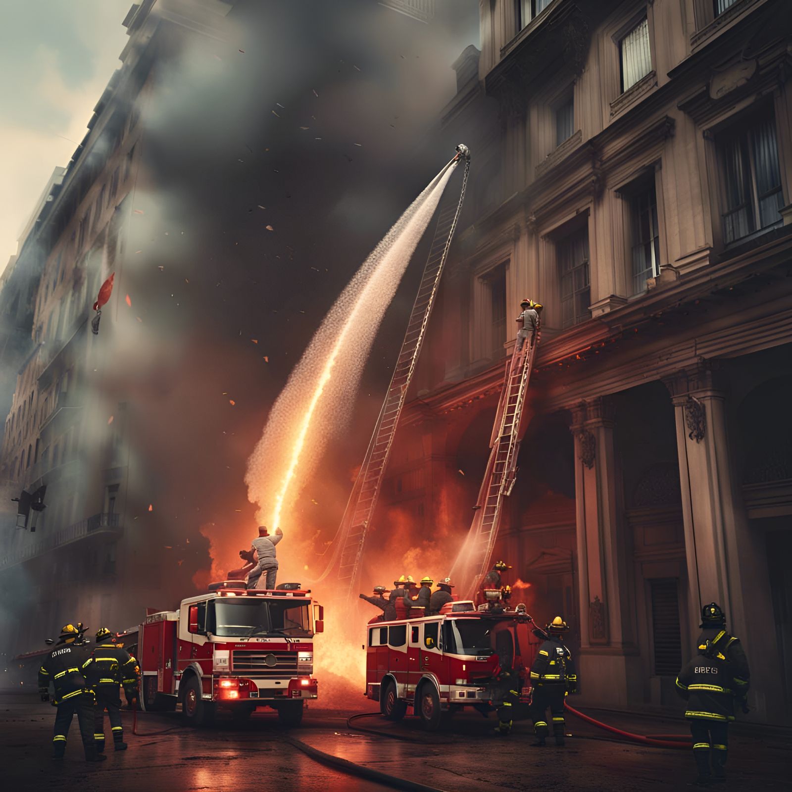 Firefighters Battle Blaze in Downtown São Paulo