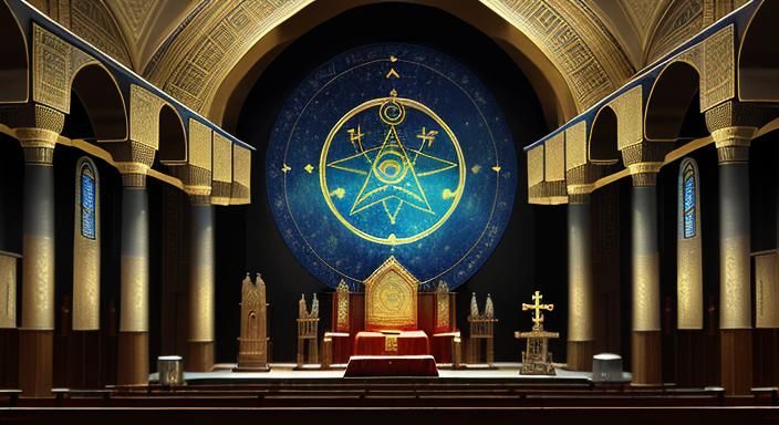 Sci-Fi Orthodox Icon in 3D Render Style