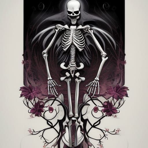 Grim Reaper and the Glowing Rose