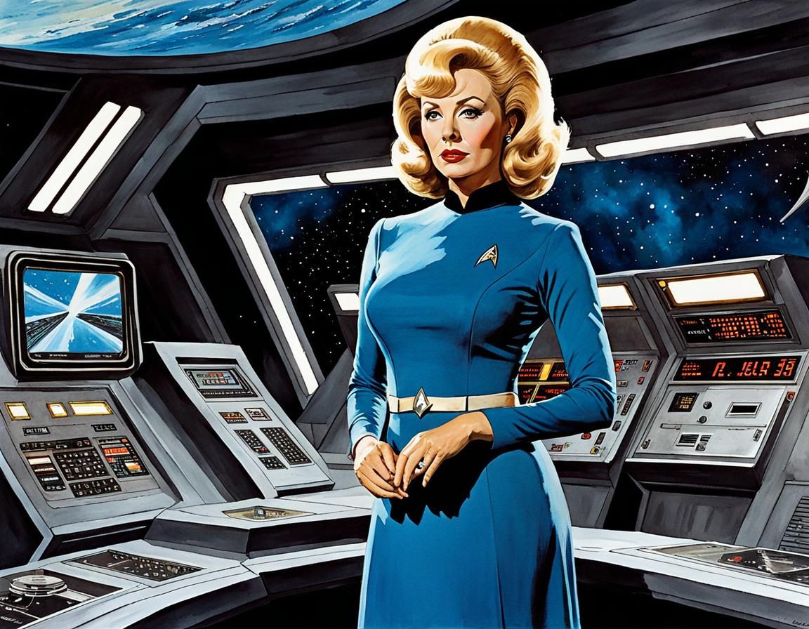 Nurse Chapel in Star Trek TOS as Watercolor Painting