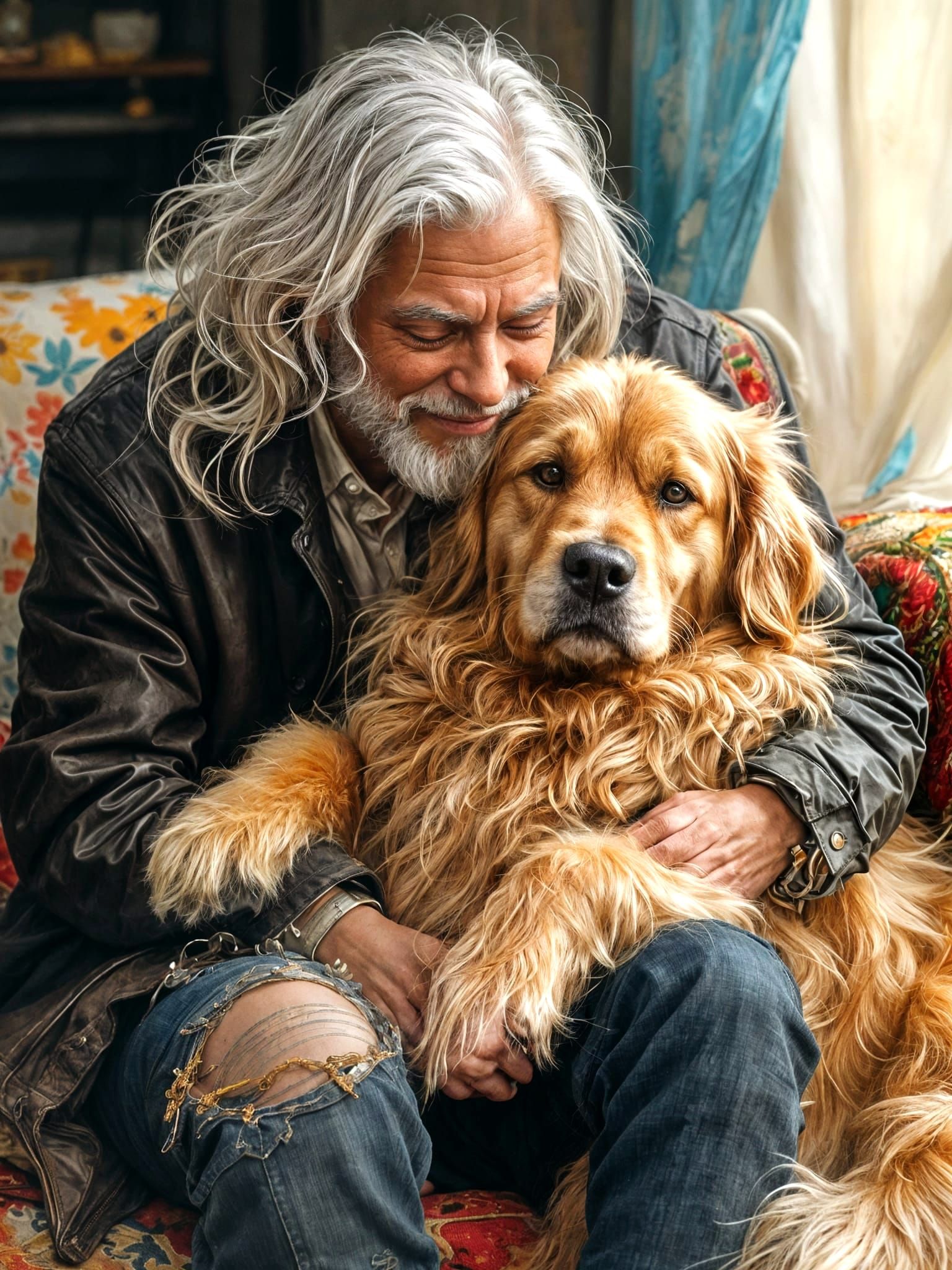 elderly golden retriever...7