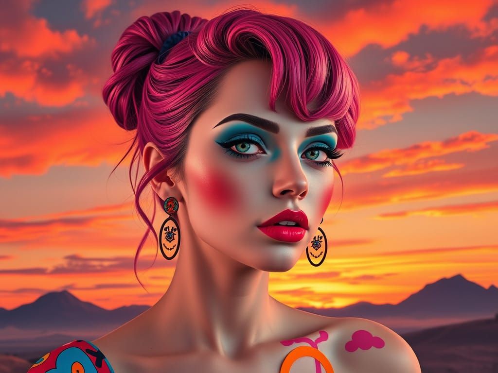 Vibrant Sunset in a World of Chaos