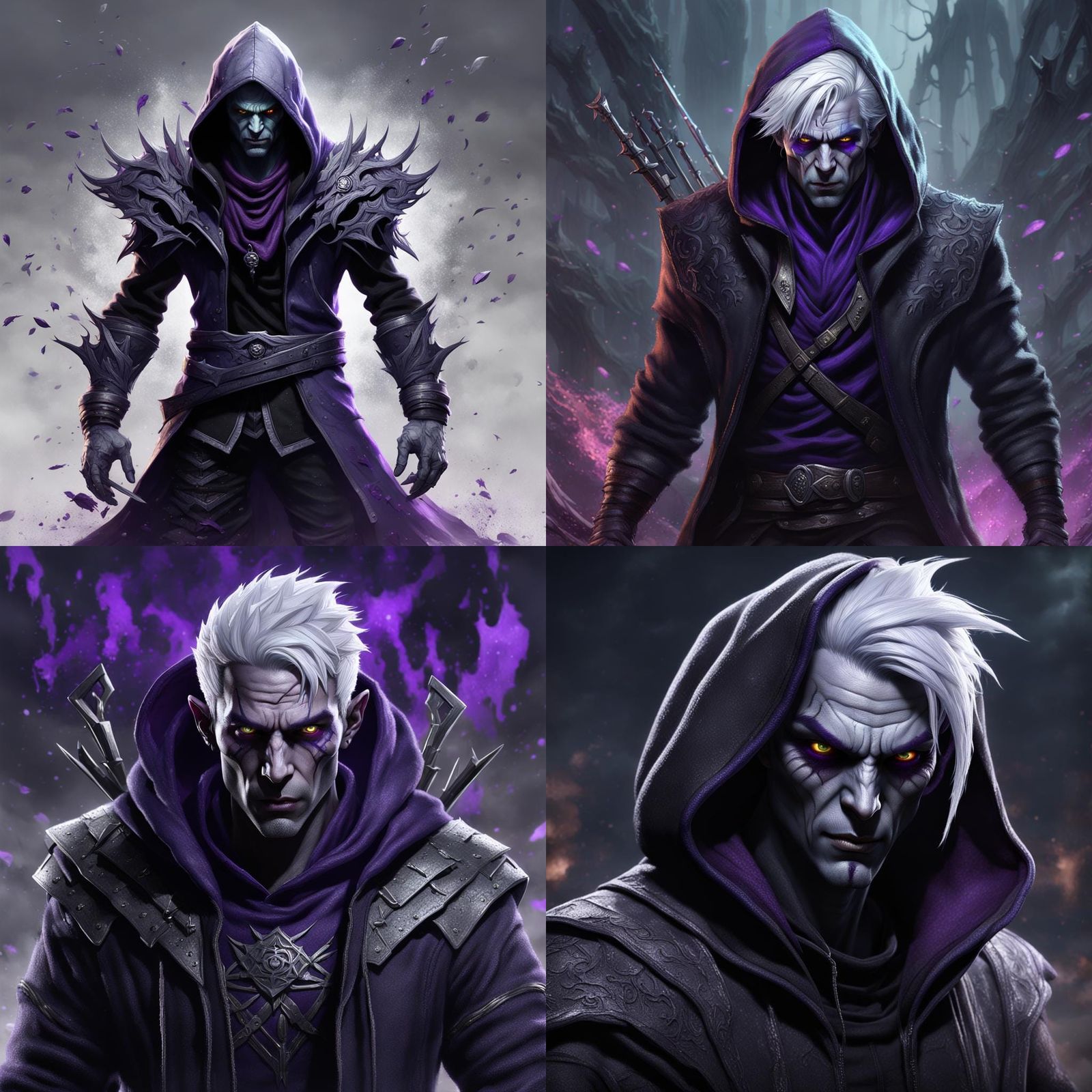 Cocky Drow Rogue in Detailed Matte Painting