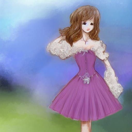 Abstract Couture Impression in Lavender Palette