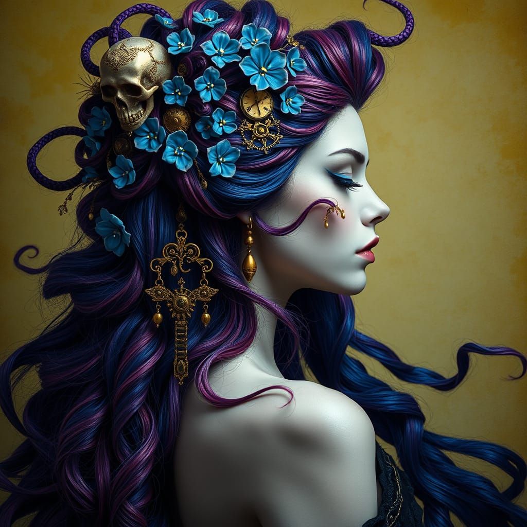 Mystical Female Figure in Chiaroscuro