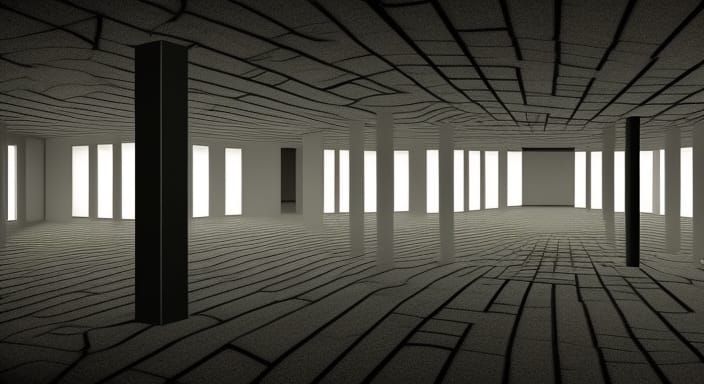 Surreal Sci-Fi Labyrinth of an Old Office