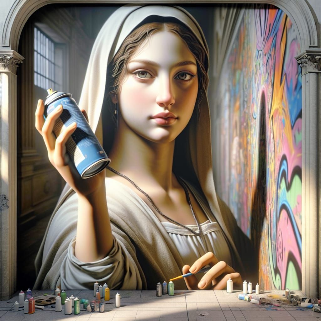 Renaissance Woman Creates Graffiti Art