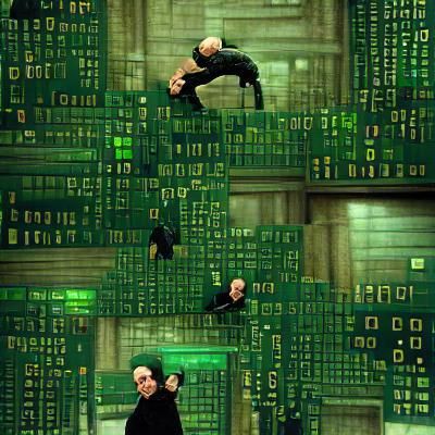 The Matrix: Digital Rain in Cyberpunk Style