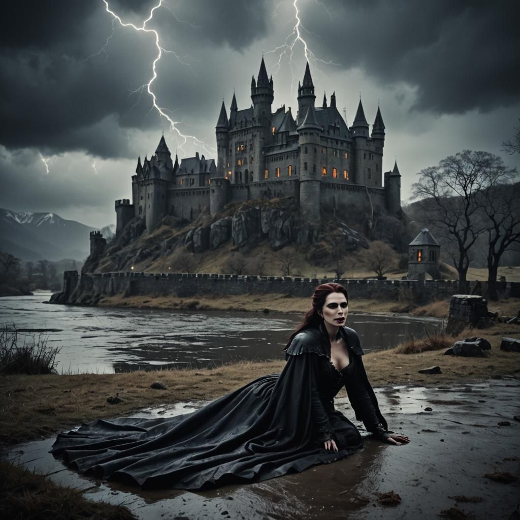 Vampire Lord in a Dramatic Cinematic Scene