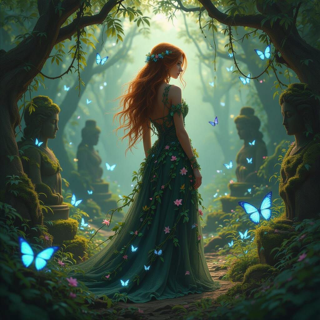 Bioluminescent Grove: A Hyper-Fantasy Landscape