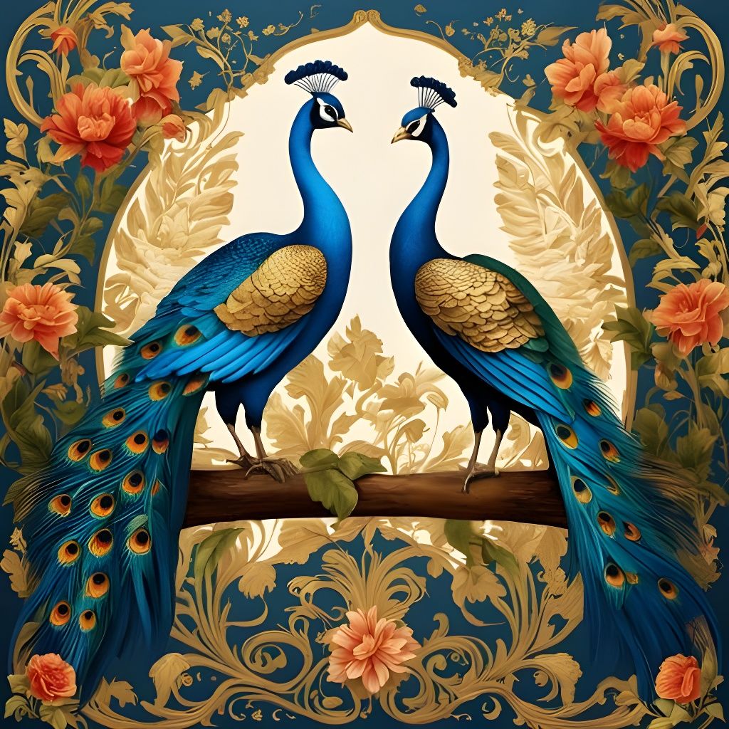 Two Peacocks
