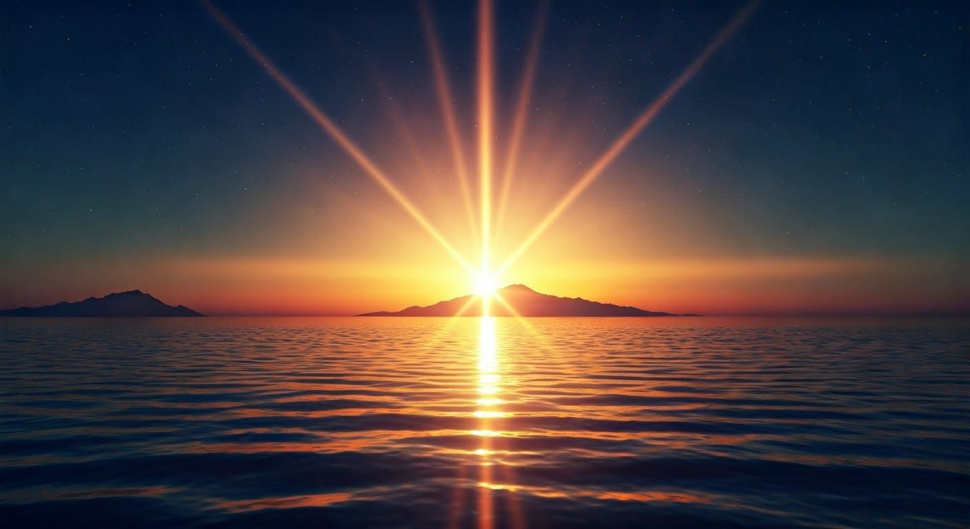 Serene Mountain Sunset in Ultra-HD 3D Render