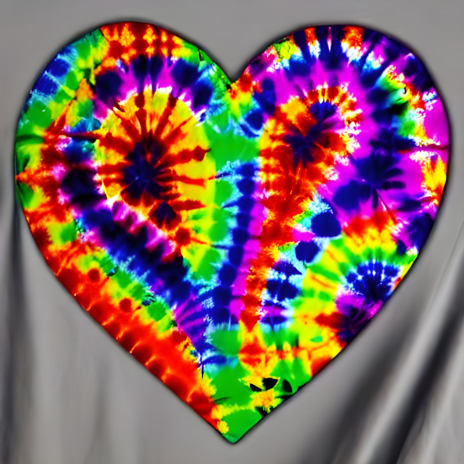 Colorful Tie-Dye Heart Design