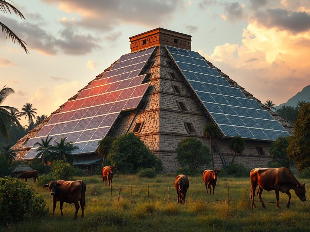 Pyramid in the Jungle, Covered in Solar Panels