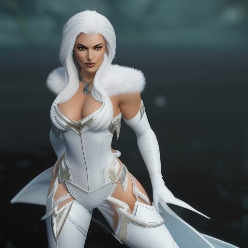 Icy Woman in White Costume, Comic Art