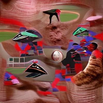 Abstract Surrealism: Sisko and Vulcans Play Baseball