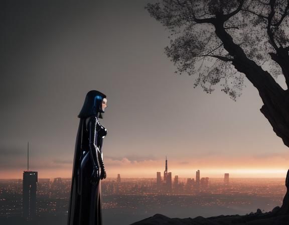 Women in Latex: A Noir Film Still