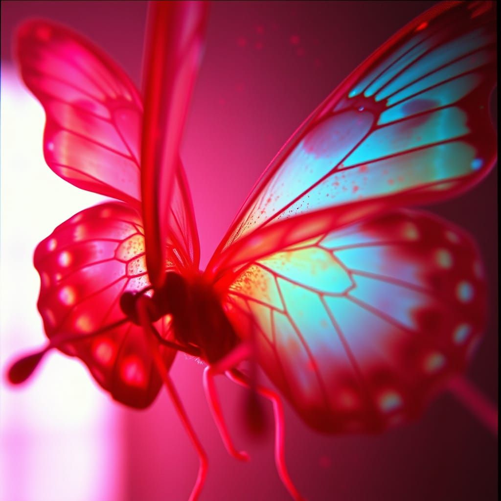 Celestial Butterfly in Eerie, Ethereal Light