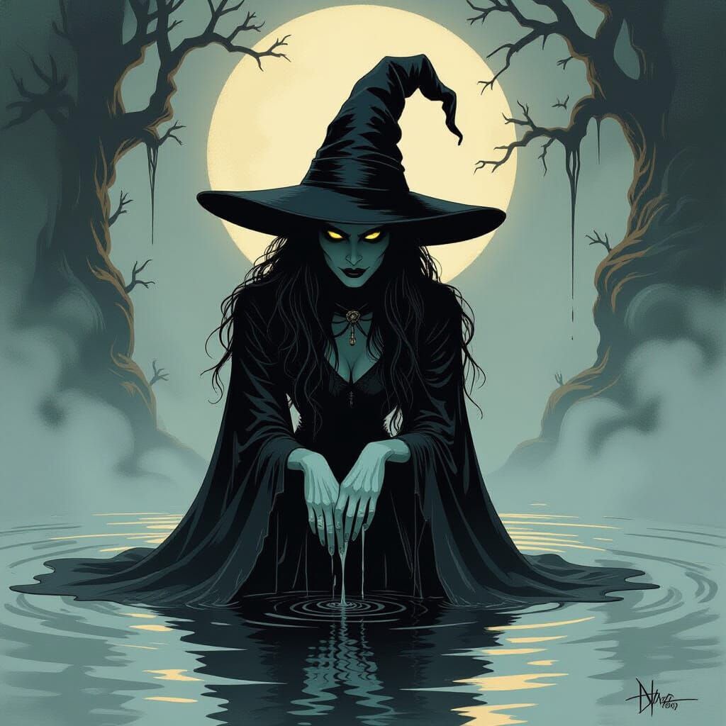 Wicked Witch Dissolving, Dark Mystical Art