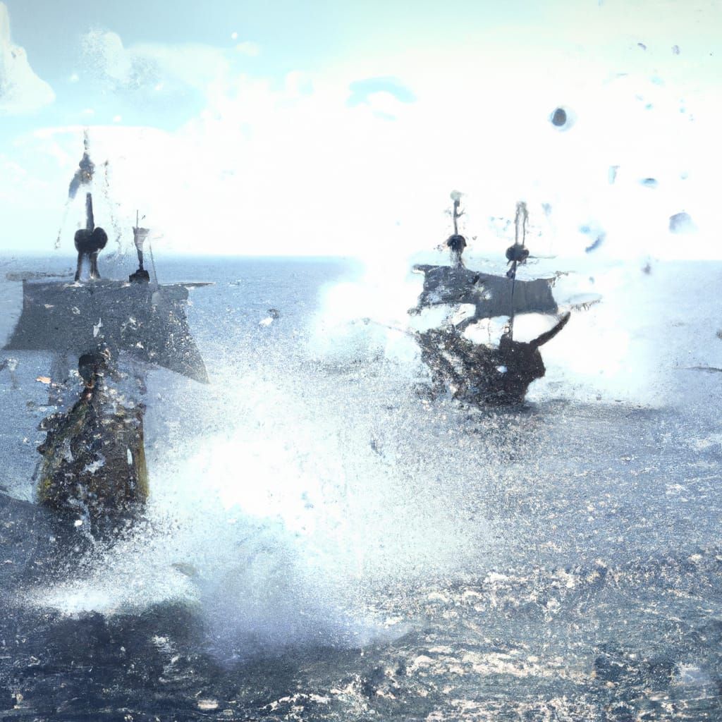 Epic Pirate Ship Battle with Cannons in 8K