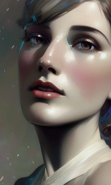 Art Deco Portrait with Dynamic Lighting