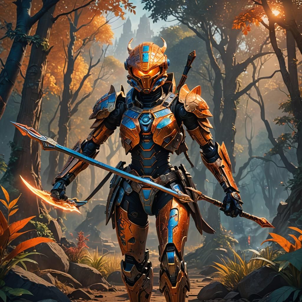Bionicle Hunter in Fire Nation Village