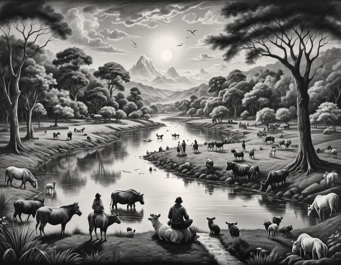 the world in black and white,