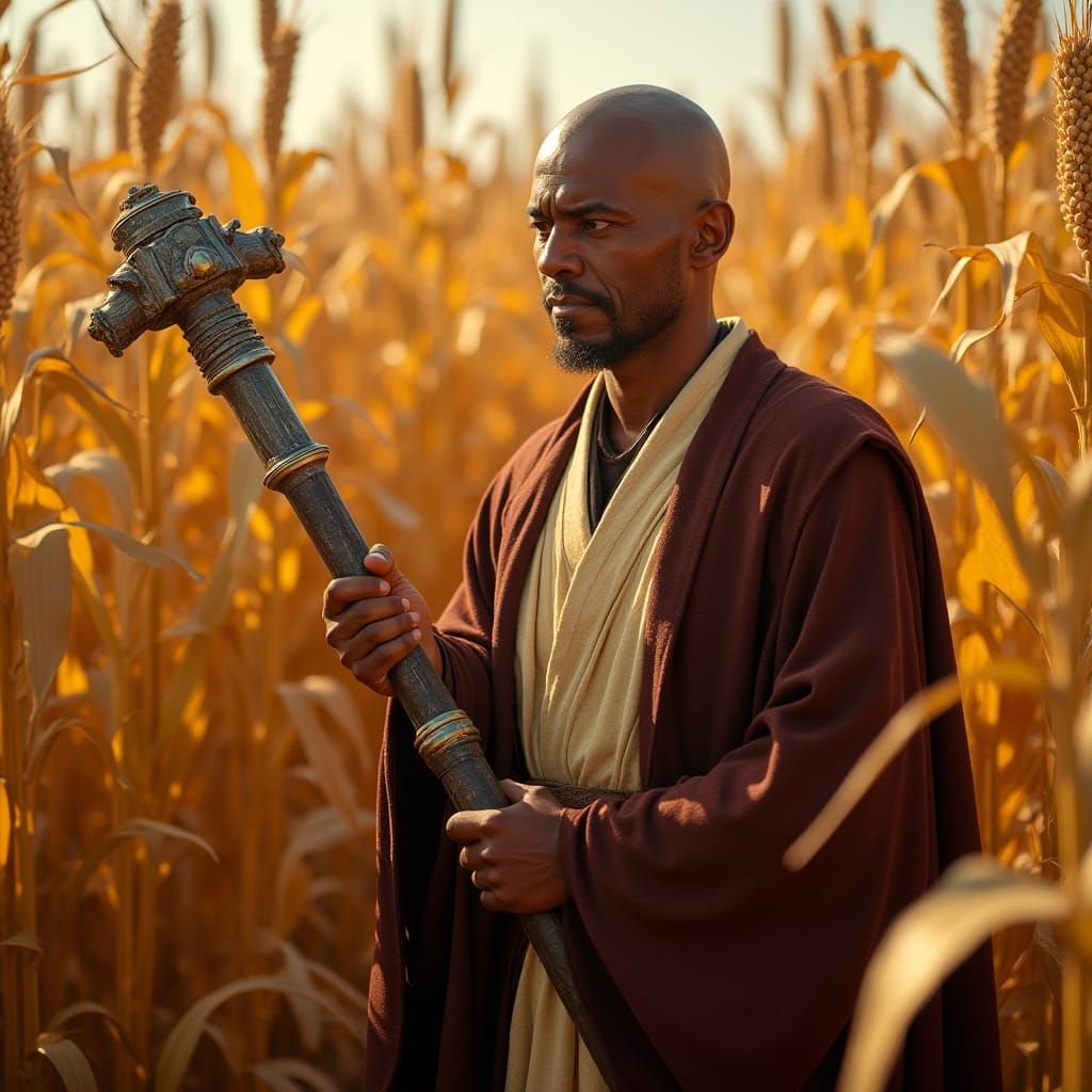 Mace Windu in Maize Maze Art