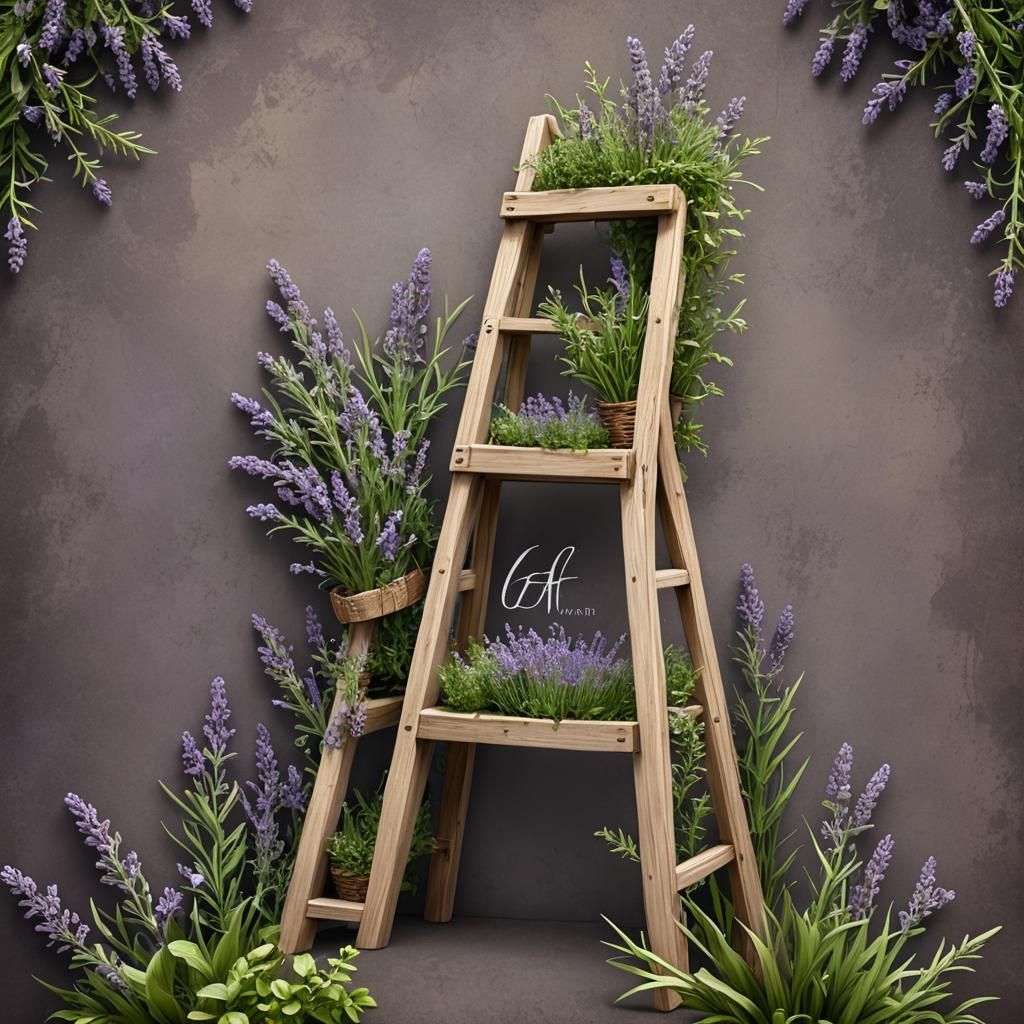 Herbal Haven Logo with Lavender and Rosemary