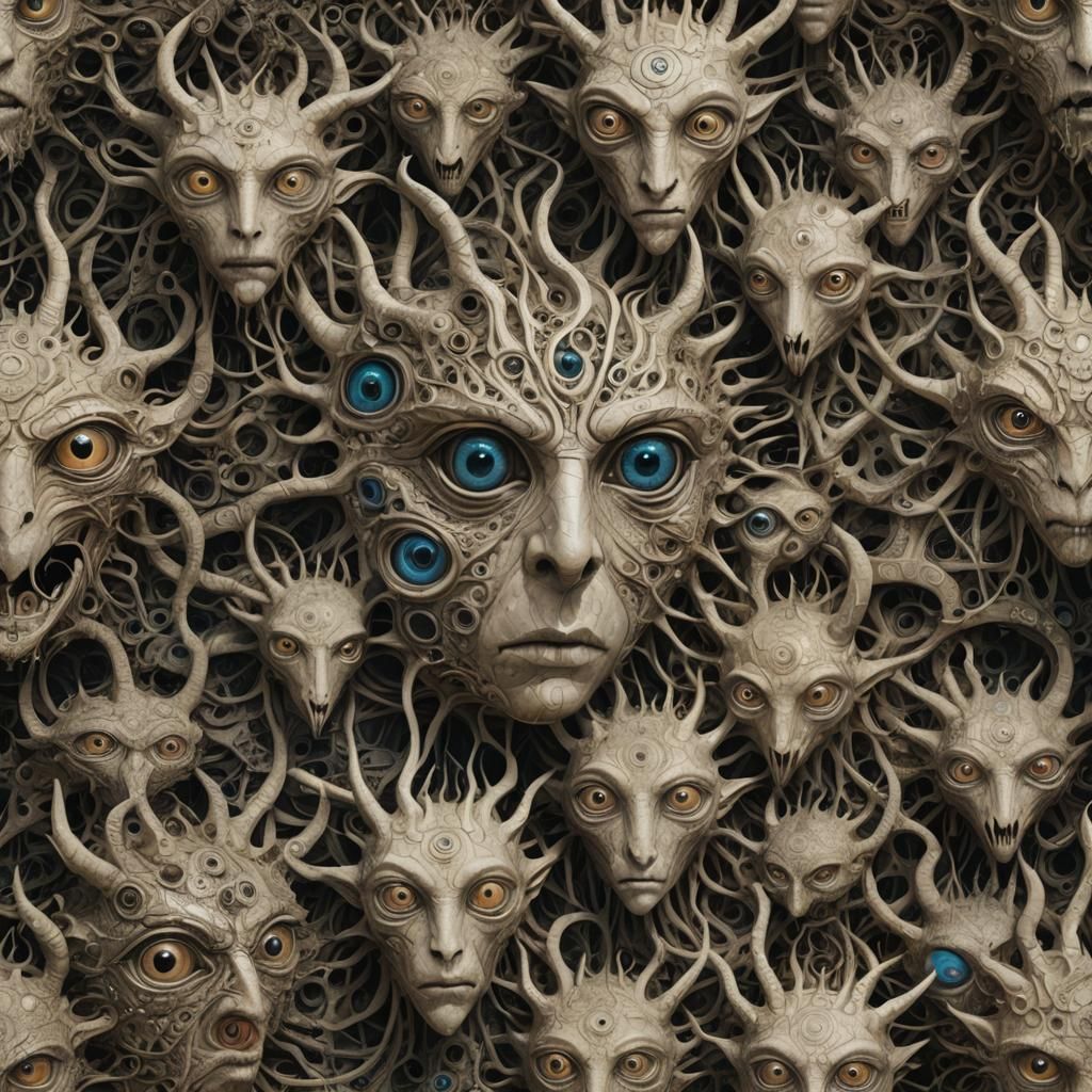 Mythological Creatures in Synchronized Chaos