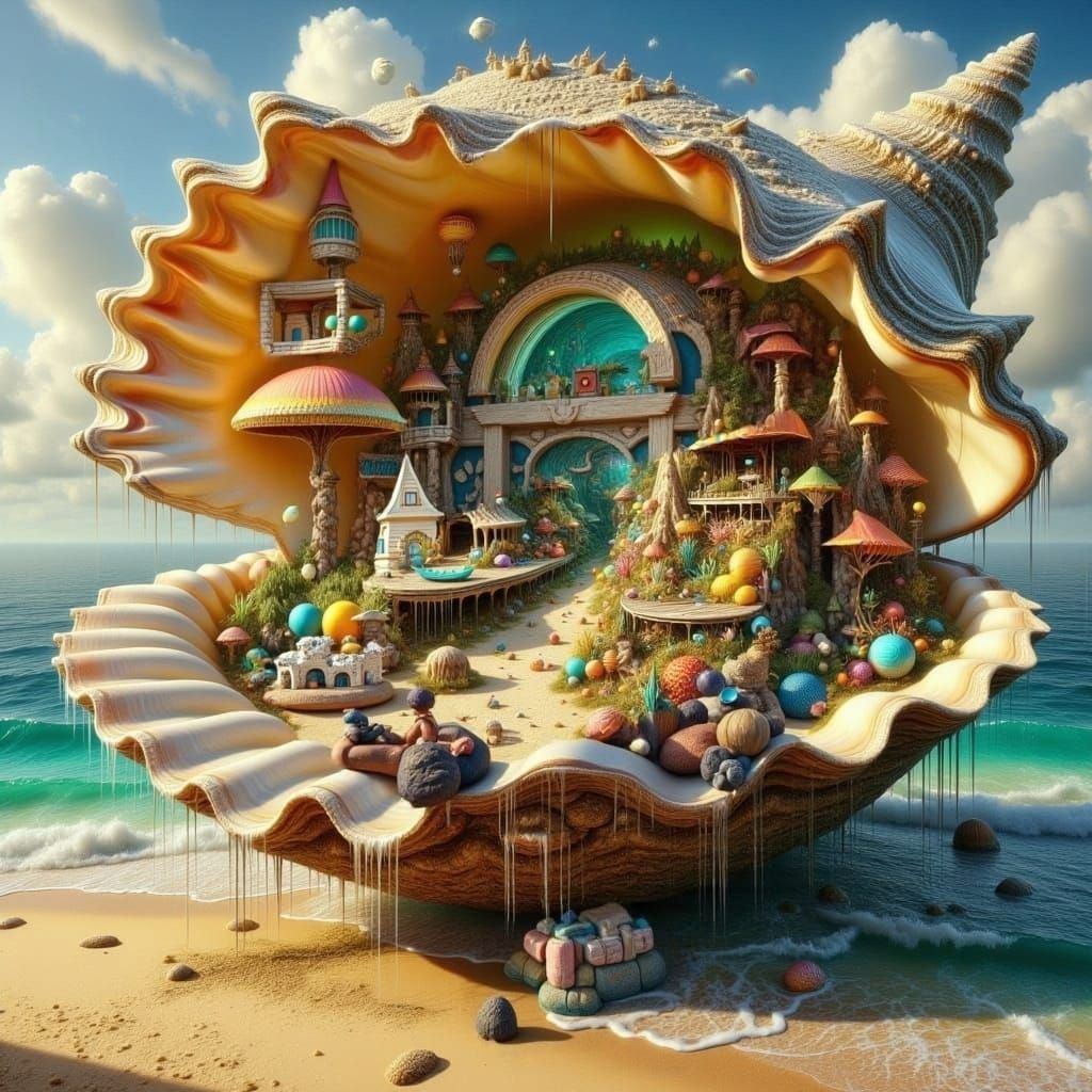 Whimsical Oceanic Fantasy Amusement Park