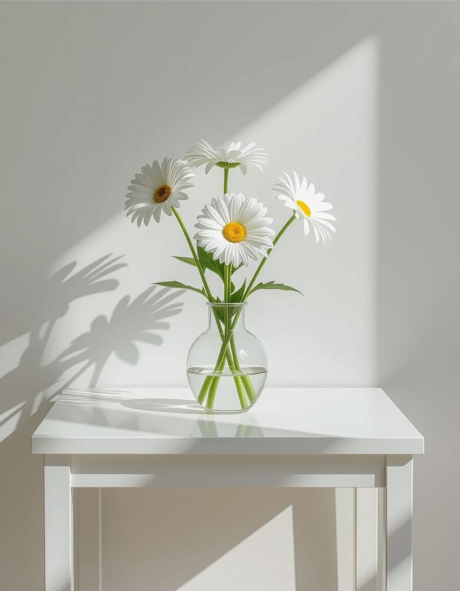 White Daisy Still Life: Fine Art Photography