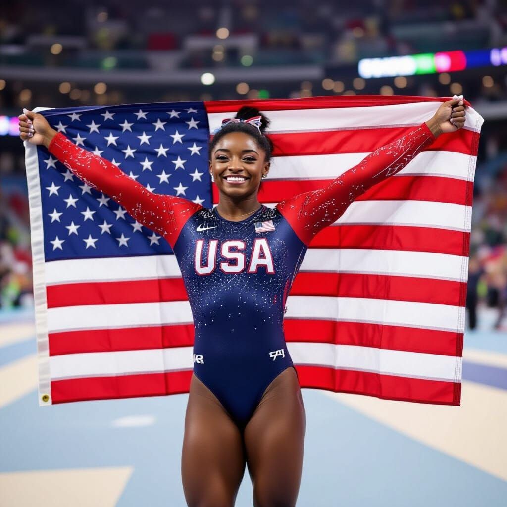 Simone Biles: Iconic Gymnast in Action