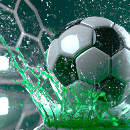 Soccer Ball on Green Field: Hyperdetailed Concept Art