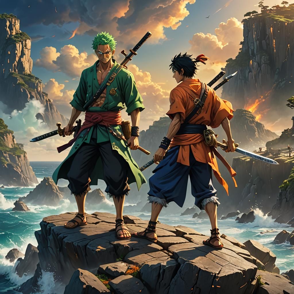 Zoro and Luffy: Ocean Battle Concept Art