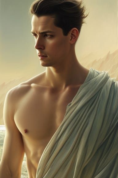 Enchanting Portrait of a Fair-Haired Man