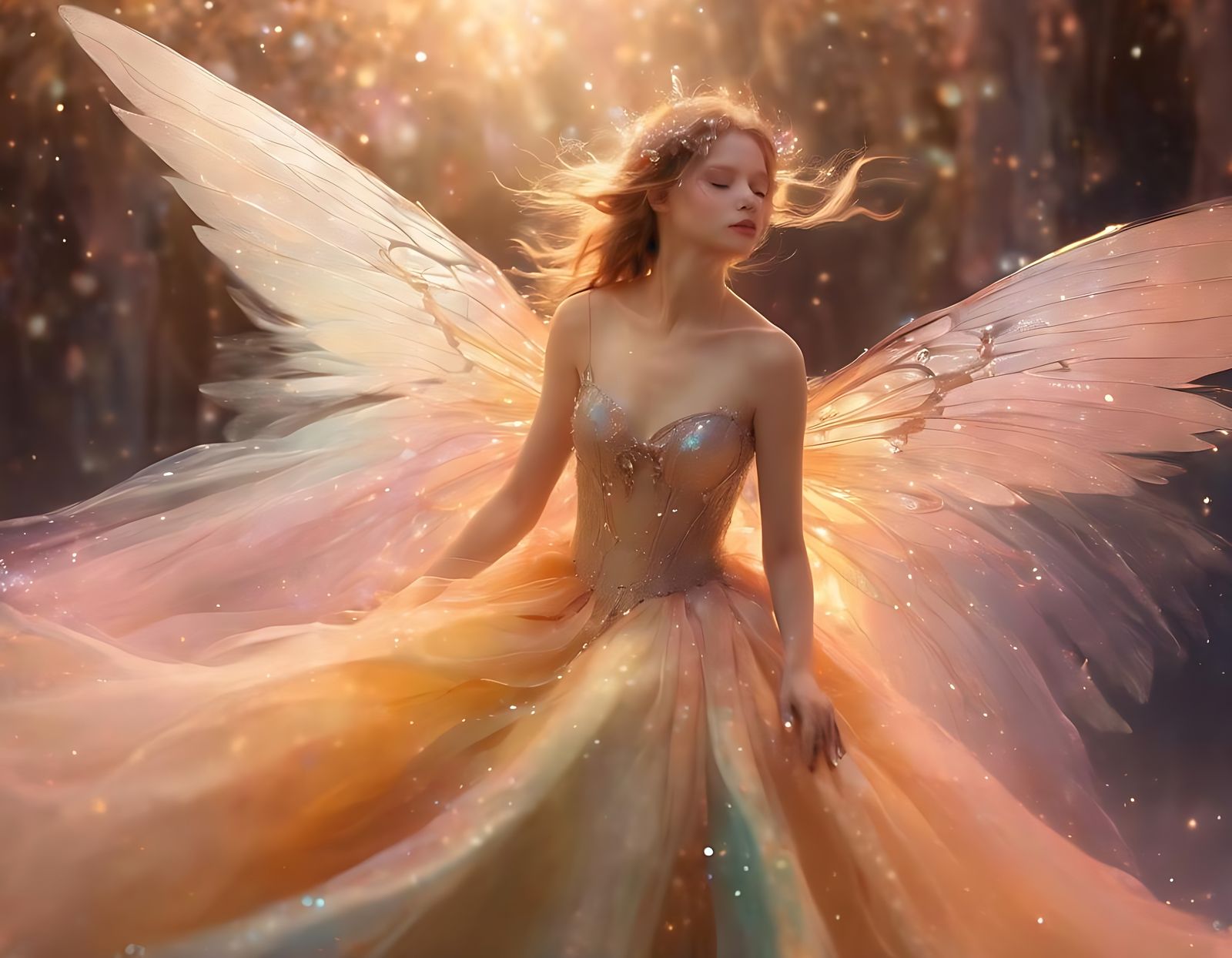 Dreamcore Fairycore Scene in Matte Painting Style