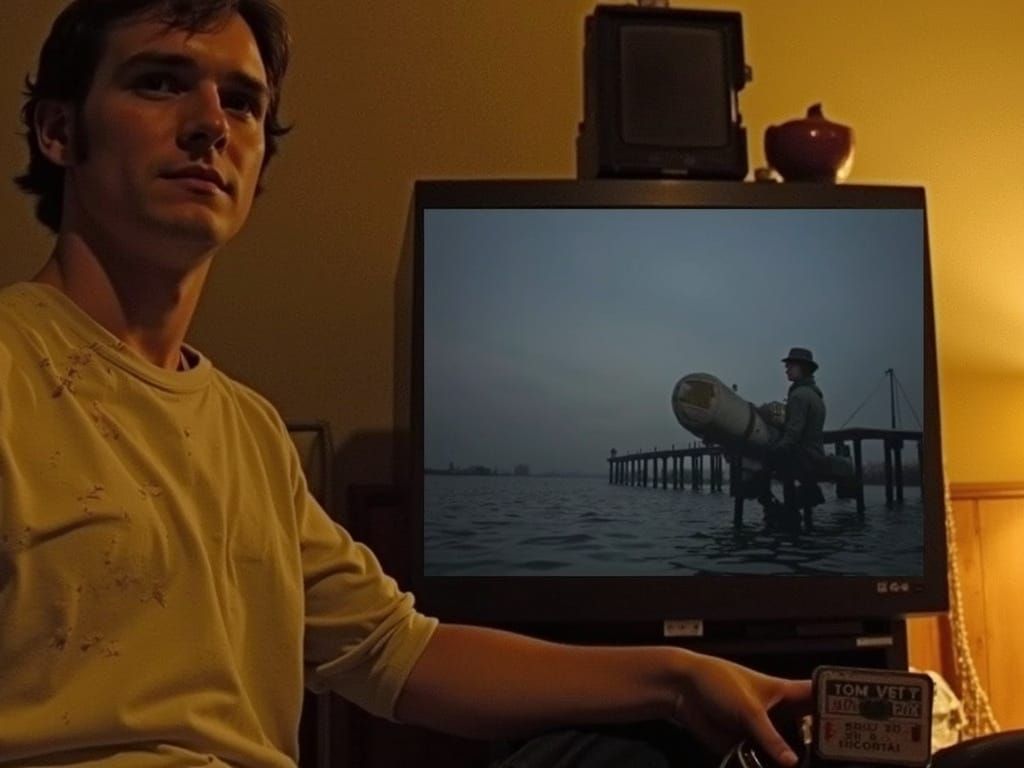 A Moody Portrait of a Man in a Cluttered Bedroom