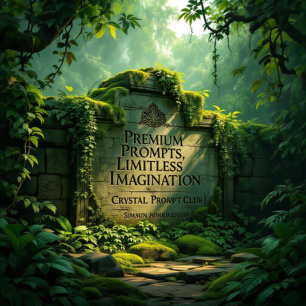 Mystical Jungle Ruins: Ancient Stone Wall in Matte Painting ...