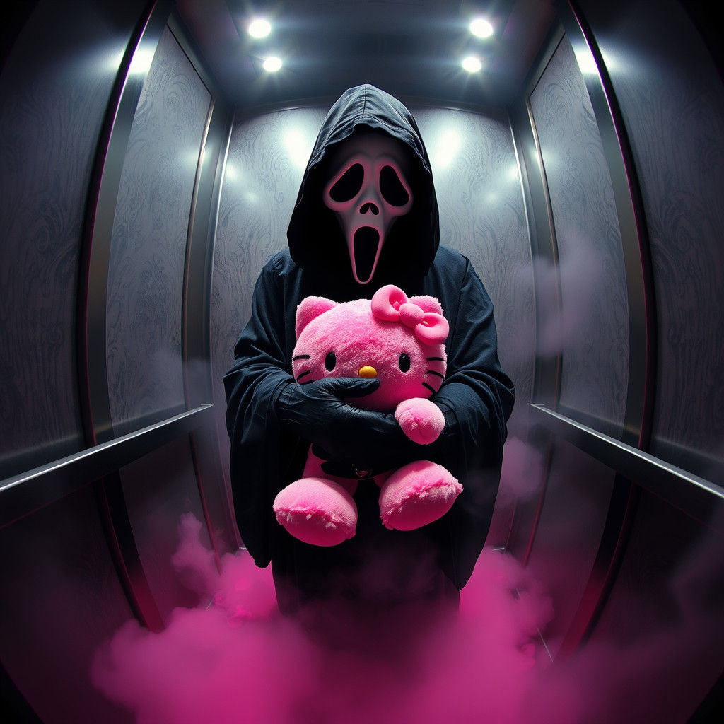 Ghostface Cradles Hello Kitty in Dreamy Elevator