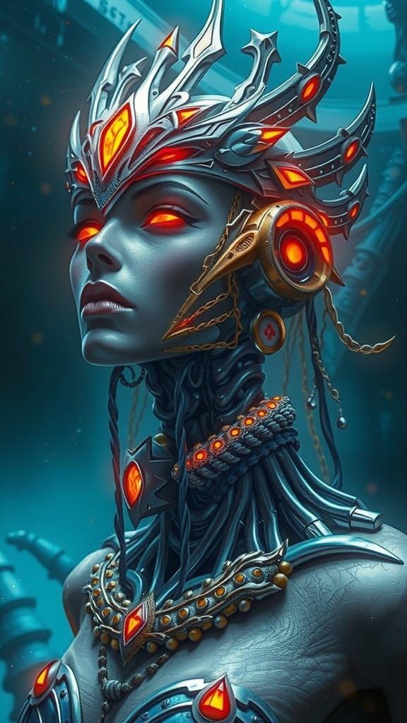 Electric Skull Portrait