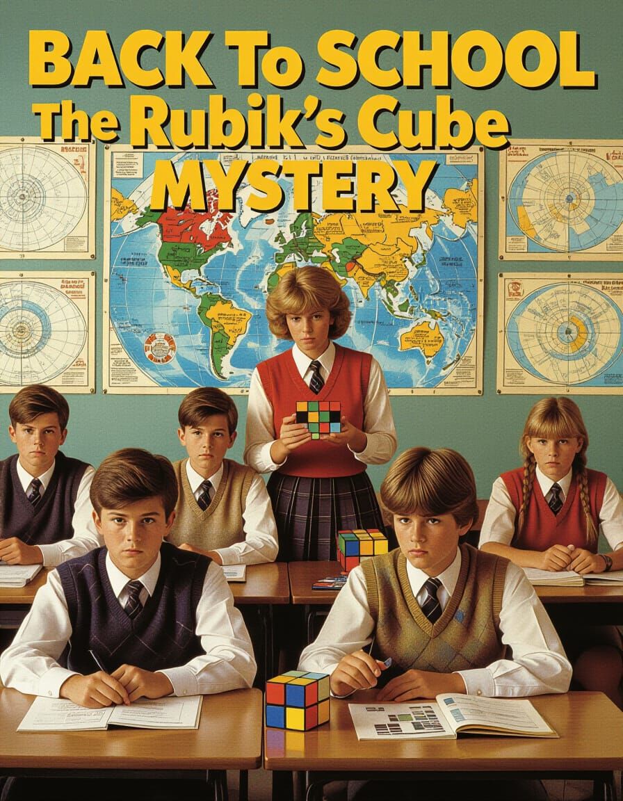 Back to School: Rubik's Cube Mystery, Vintage Movie Poster